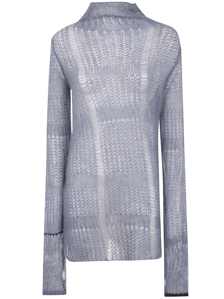 sheer asymmetry long knit by Selfnex