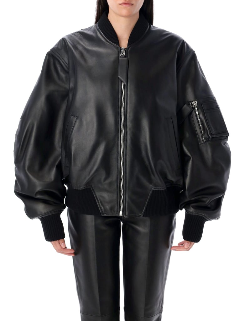 anja leather bomber jacket by Selfnex