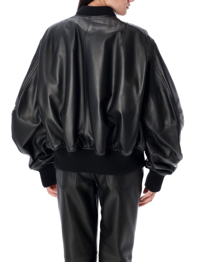 anja leather bomber jacket by Selfnex