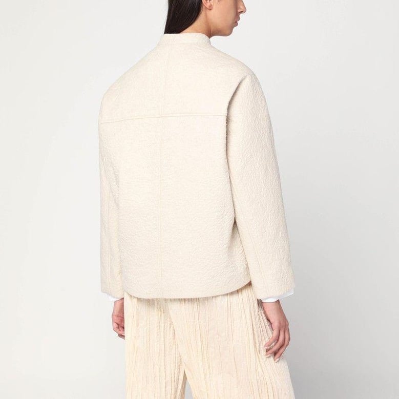 jacket in boiled wool écru by Selfnex