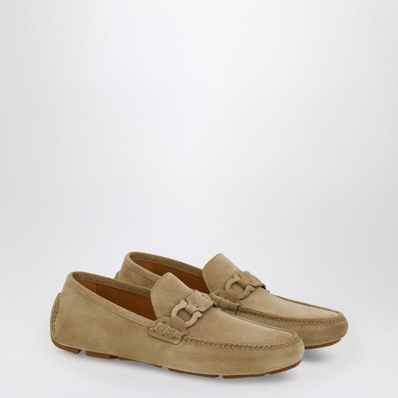 safari-colored gancini driver loafer by Selfnex