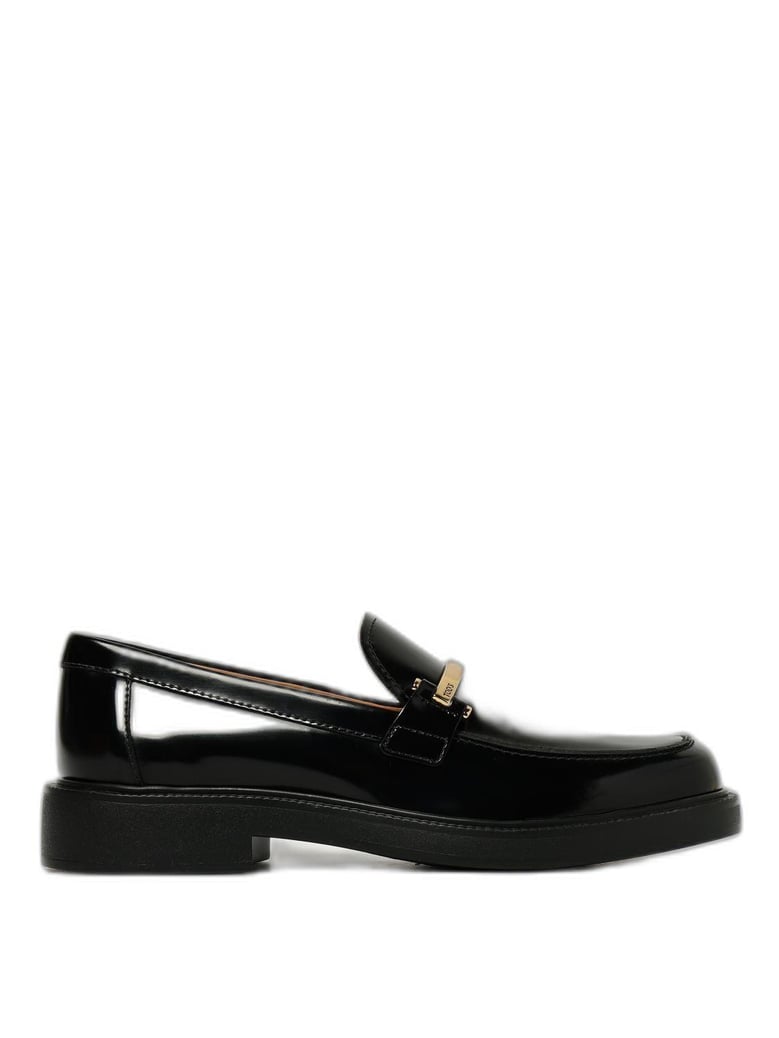 leather loafers with metal bar by Selfnex