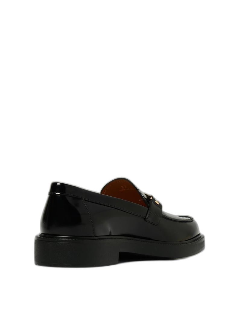 leather loafers with metal bar by Selfnex