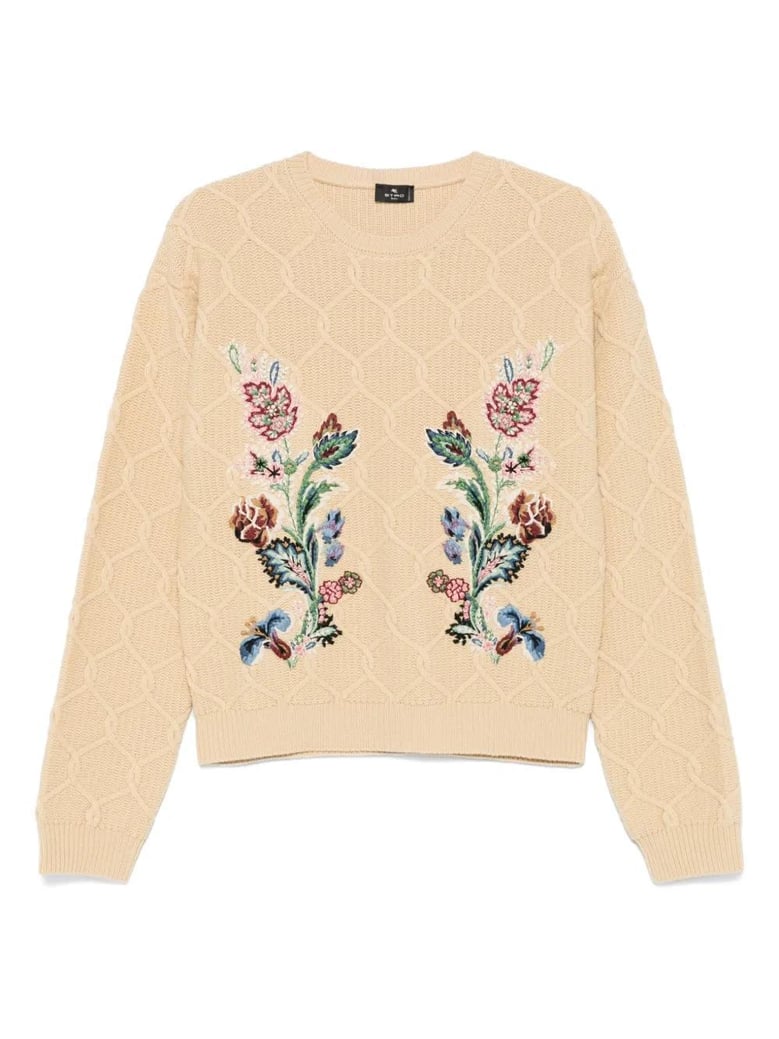 floral embroidery sweater by Selfnex