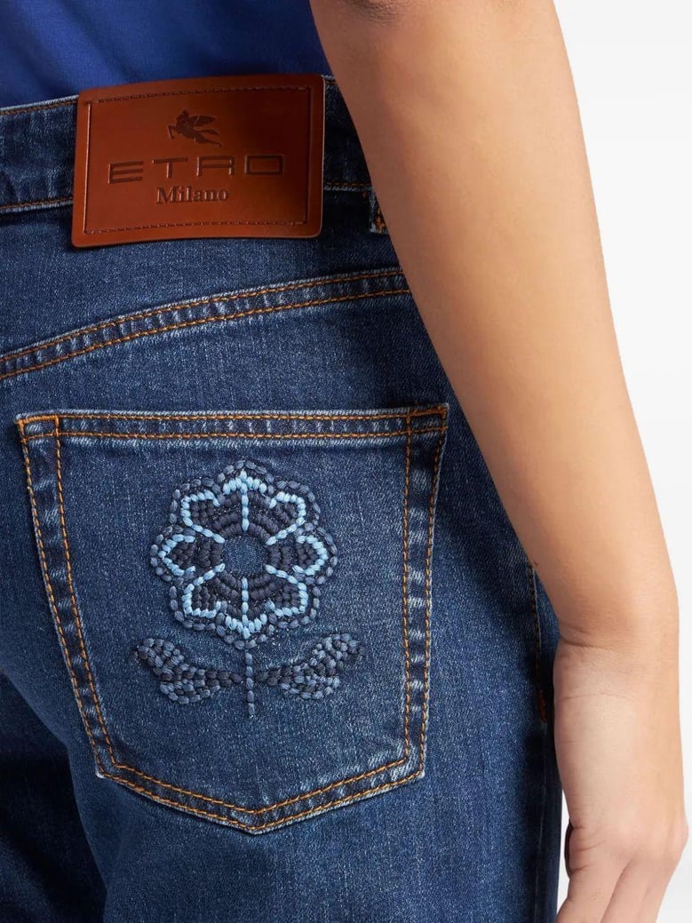 jeans with embroidered rear by Selfnex