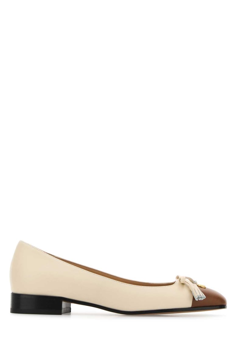 ivory leather vlogo signature ballerinas by Selfnex