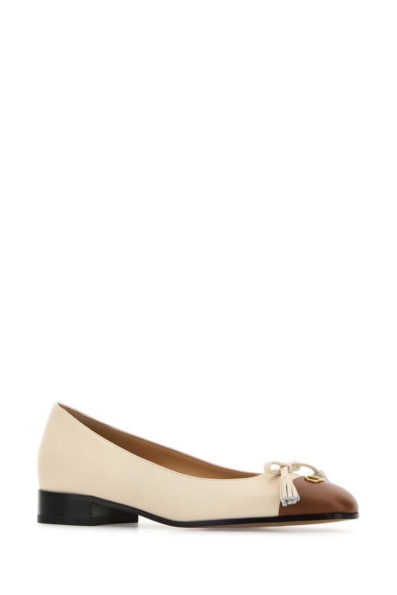 ivory leather vlogo signature ballerinas by Selfnex