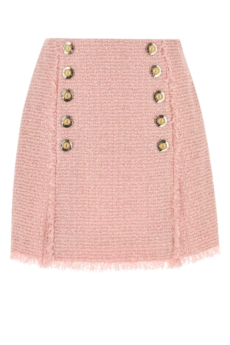 pink tweed skirt by Selfnex
