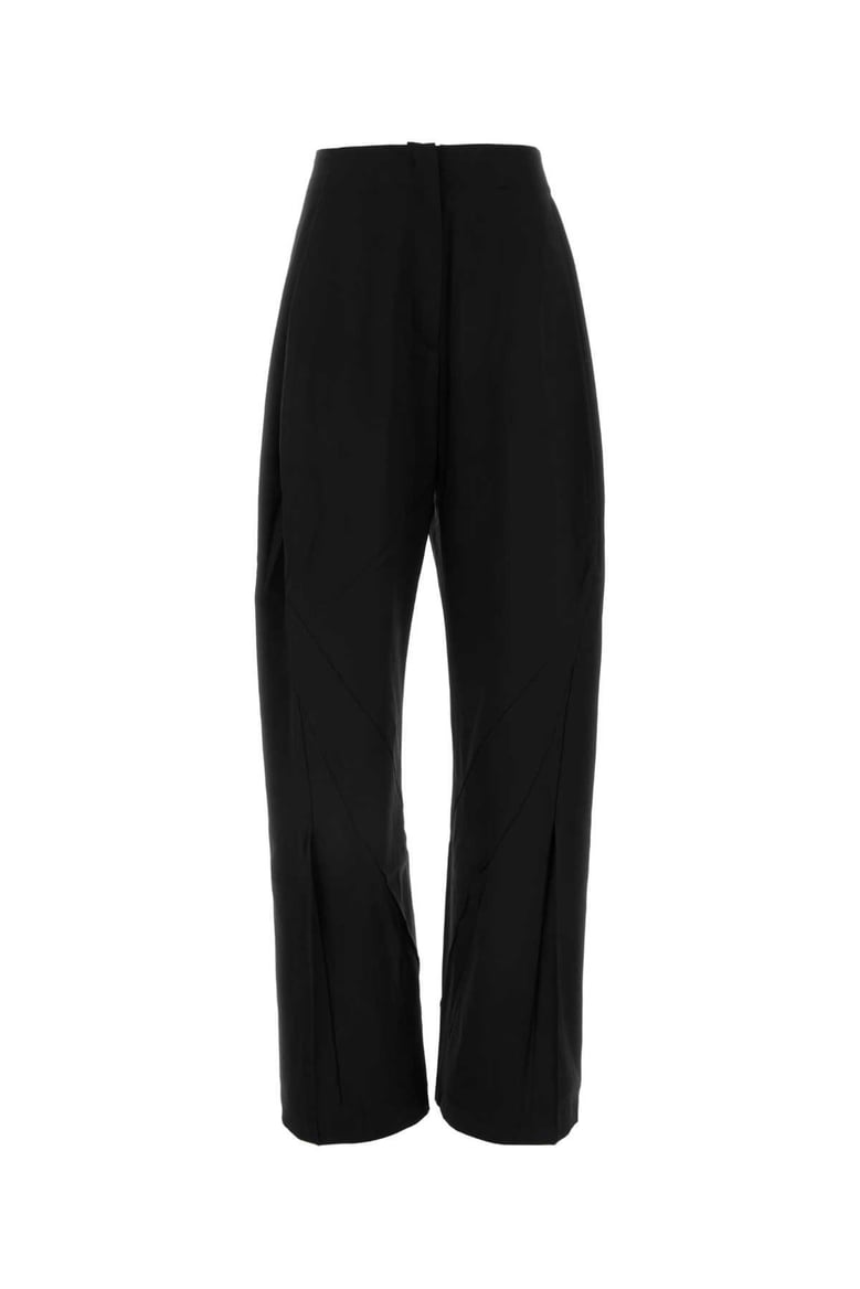 black stretch wool venari wide-leg pant by Selfnex