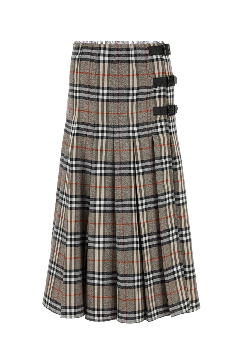 embroidered wool skirt by Selfnex