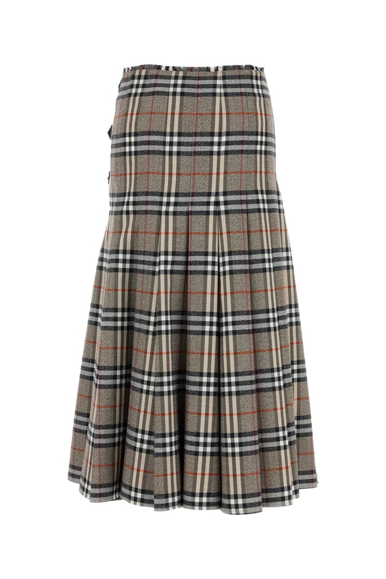 embroidered wool skirt by Selfnex