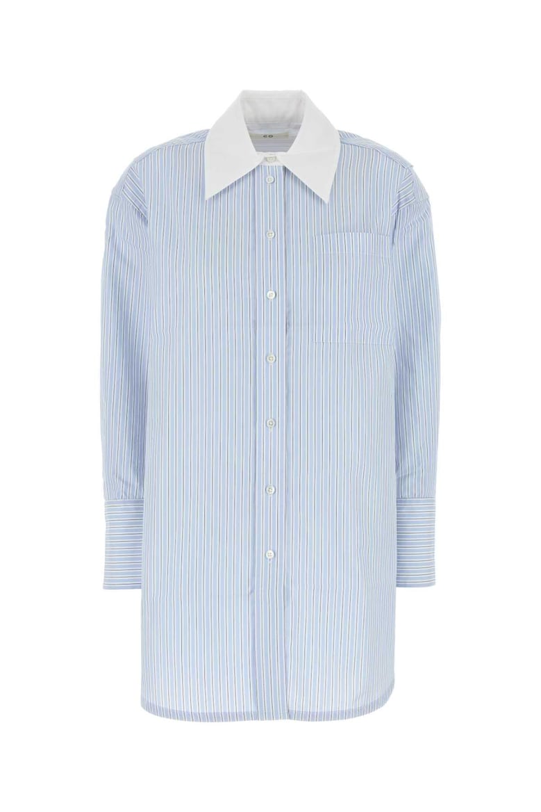 embroidered poplin oversize shirt by Selfnex