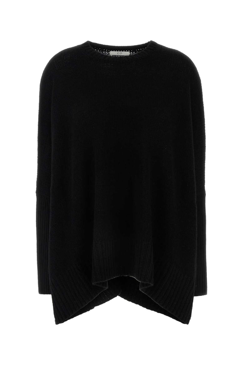 black cashmere oversize sweater by Selfnex