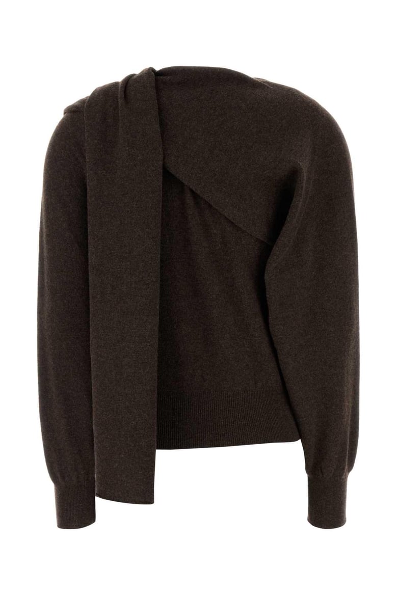 brown cashmere cardigan by Selfnex