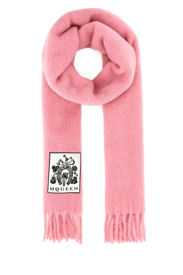 pink alpaca blend scarf by Selfnex