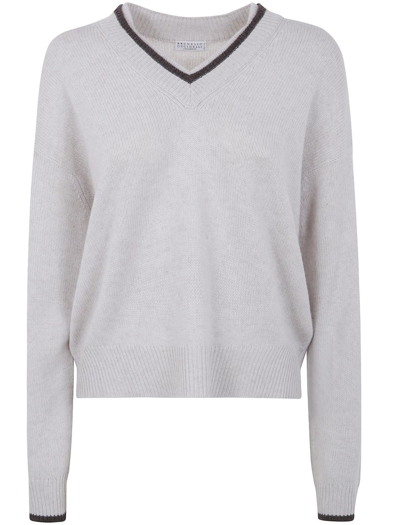 cashmere v neck sweater by Selfnex