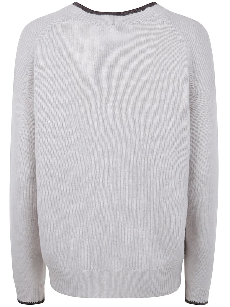 cashmere v neck sweater by Selfnex