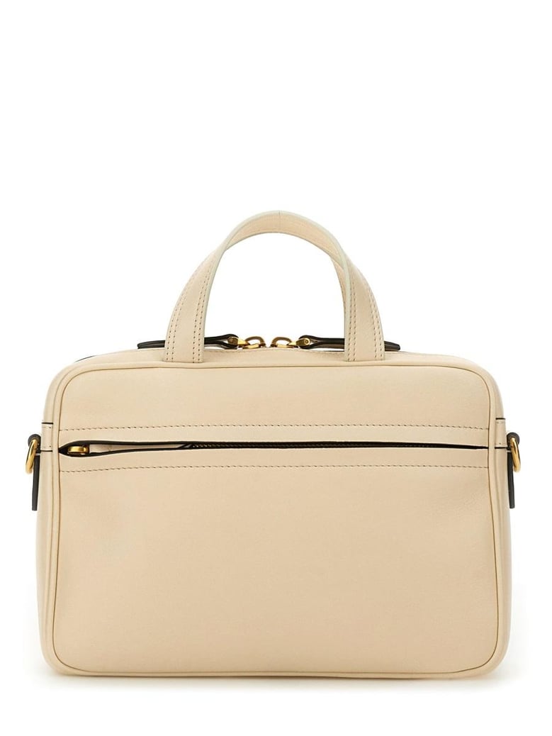 ivory leather viva superstar handbag by Selfnex