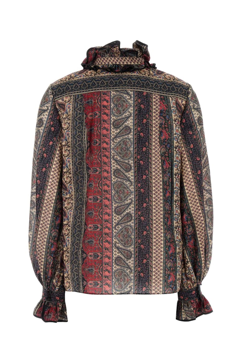 printed cotton blend blouse by Selfnex