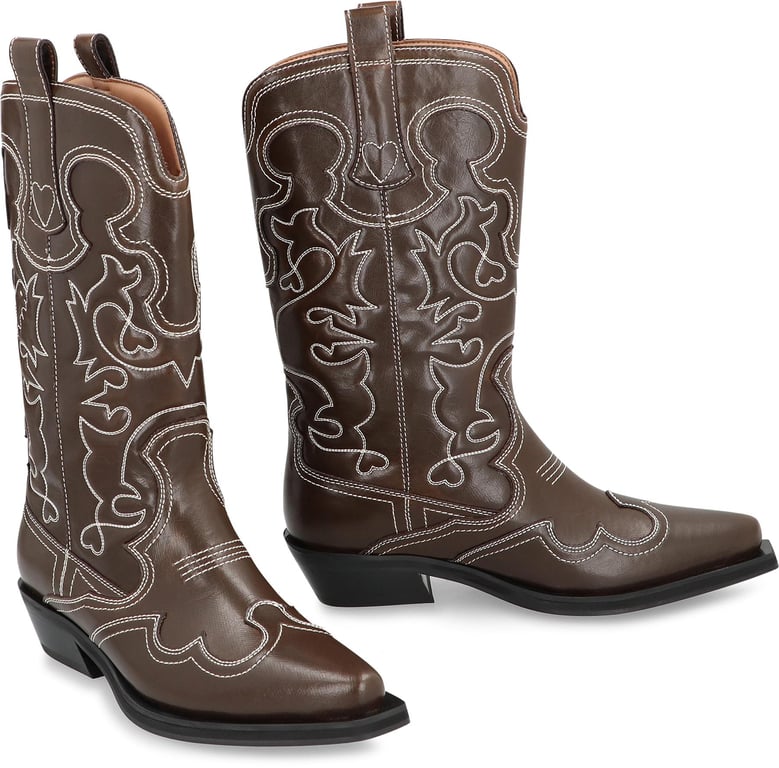 leather ankle boots by Selfnex