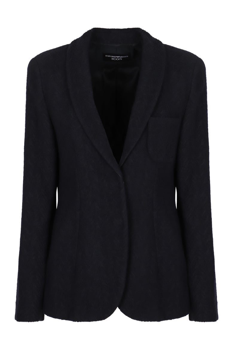 chevron single-breasted blazer by Selfnex
