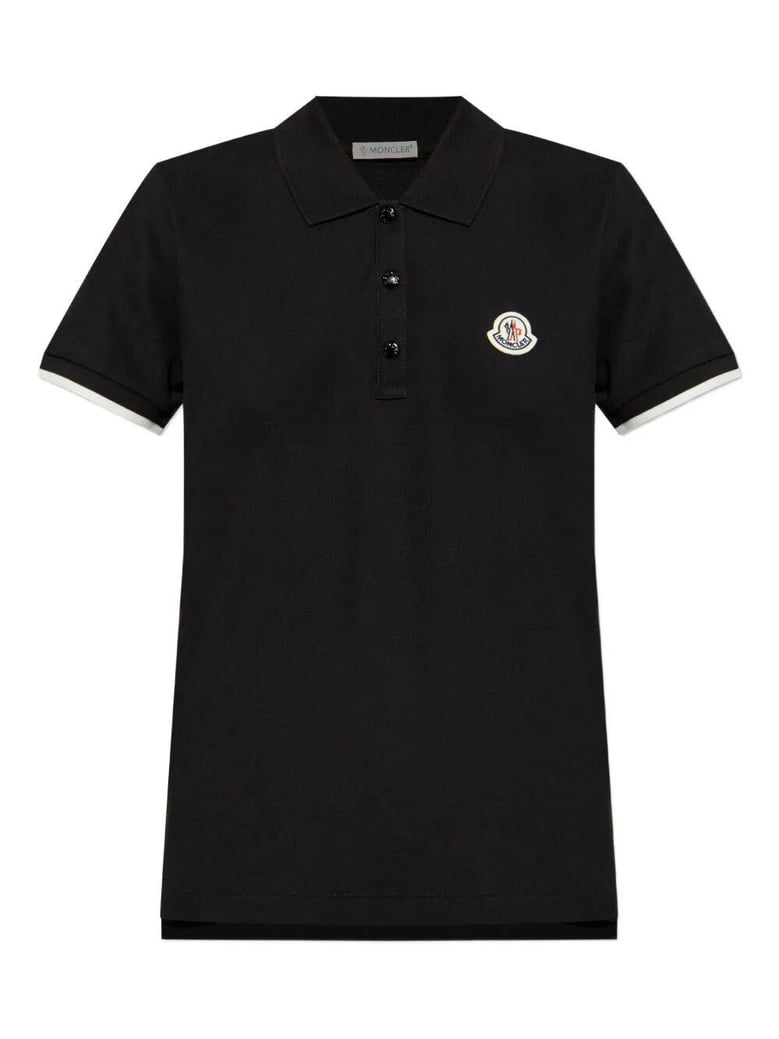 logo patch cotton piqué polo shirt by Selfnex