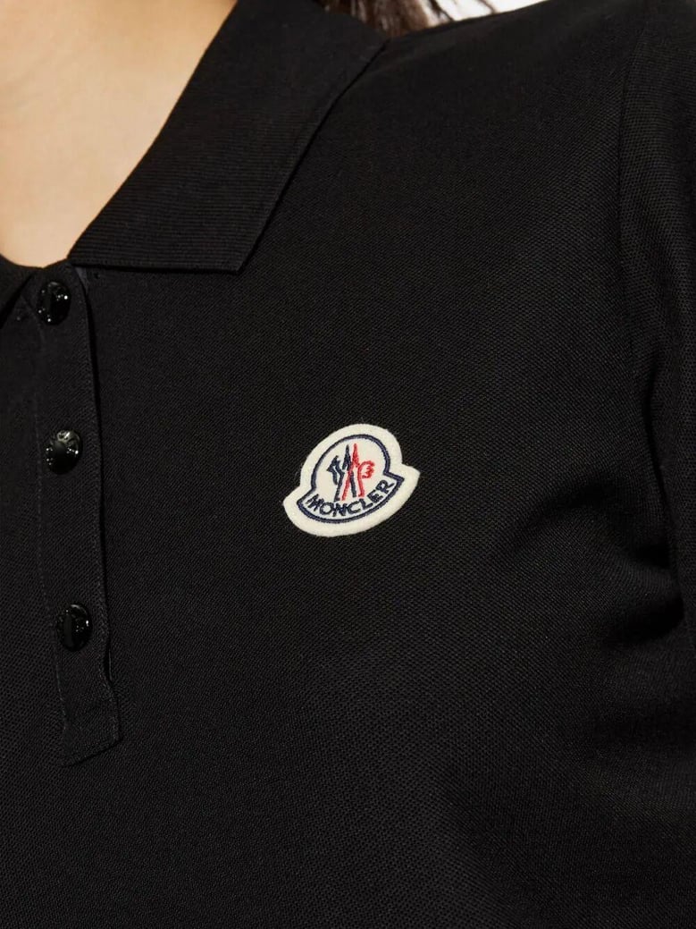logo patch cotton piqué polo shirt by Selfnex