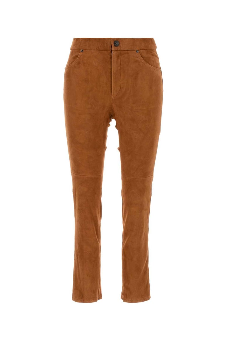 copper suede dorothea pant by Selfnex