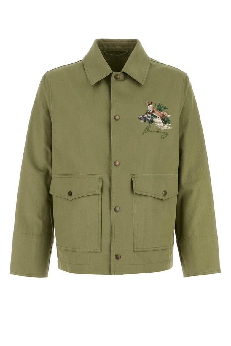 green cotton jacket by Selfnex