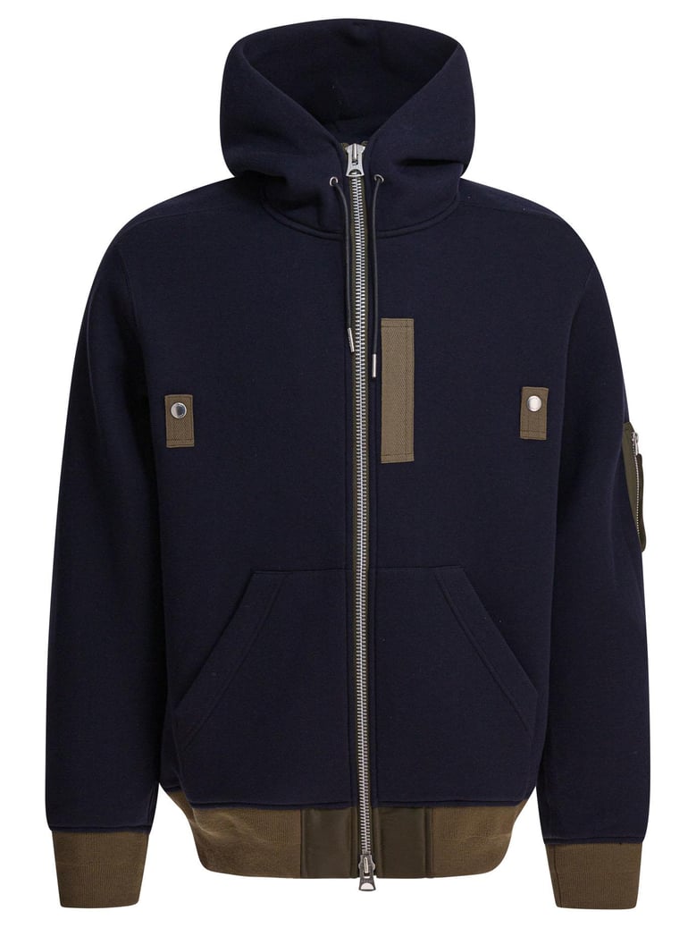 blue cotton polyester sweatshirt by Selfnex