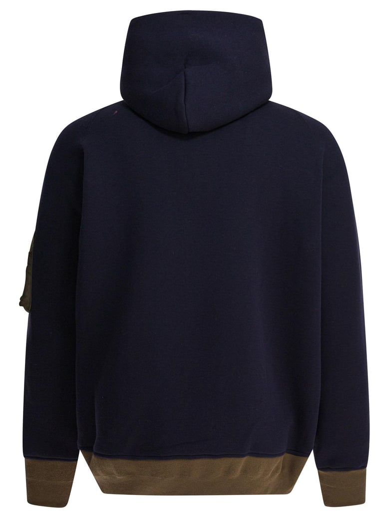 blue cotton polyester sweatshirt by Selfnex