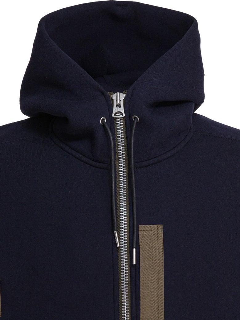 blue cotton polyester sweatshirt by Selfnex