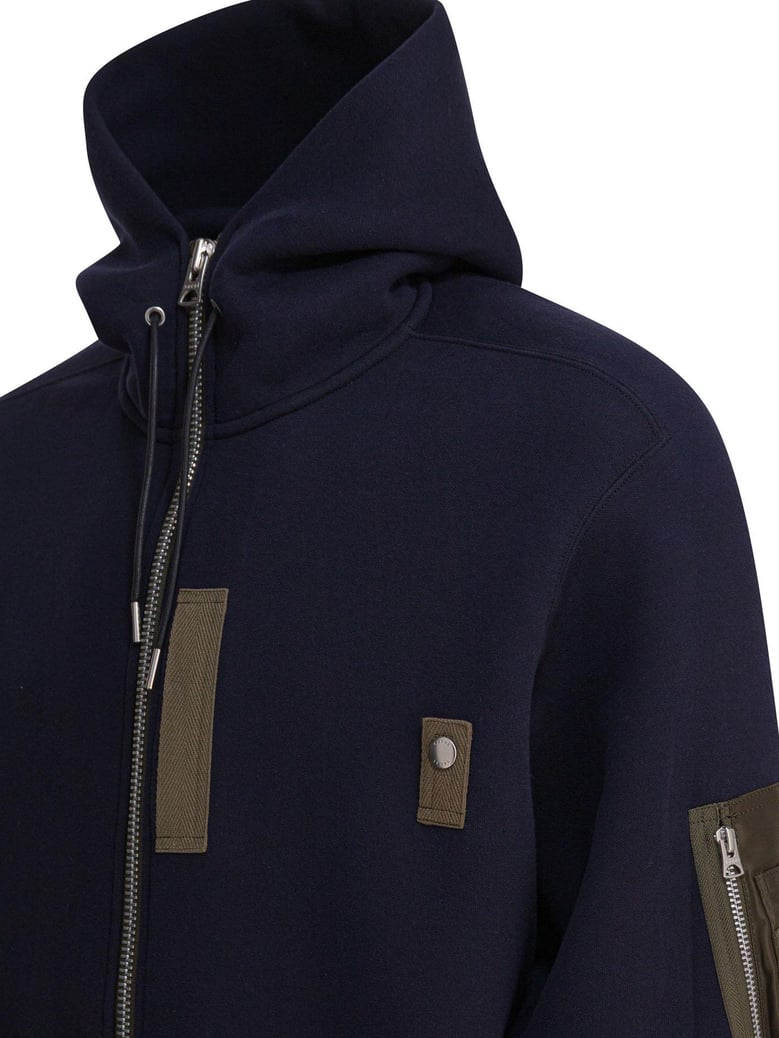 blue cotton polyester sweatshirt by Selfnex