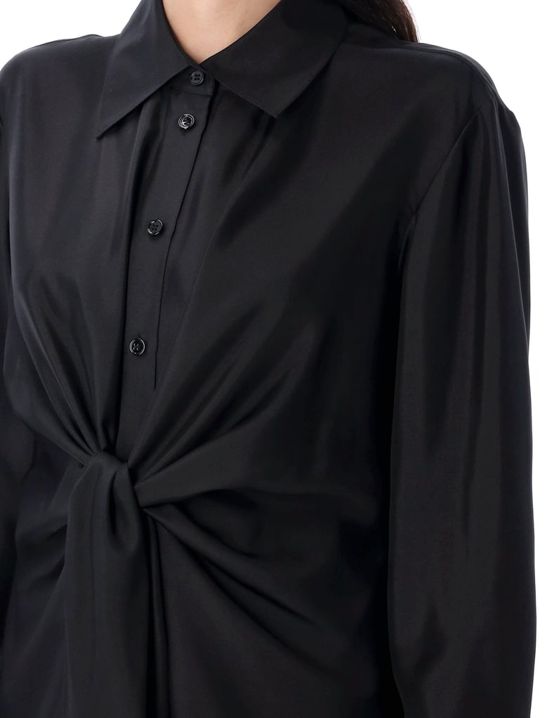 silk knotted shirt by Selfnex