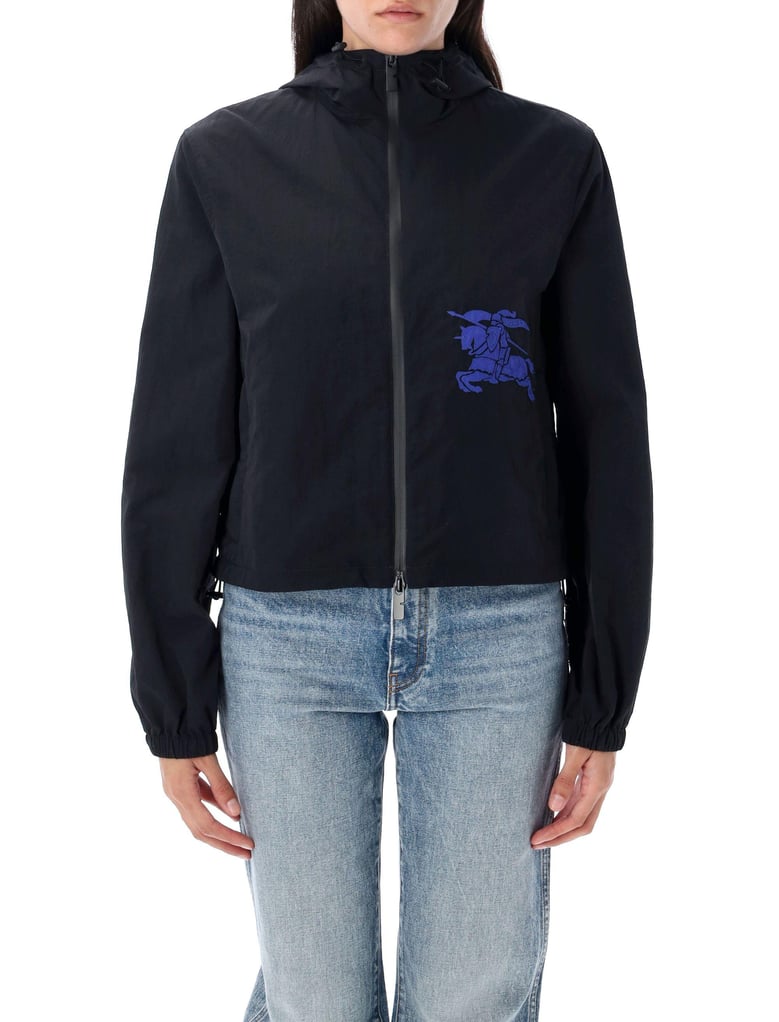 cropped nylon hooded jacket by Selfnex