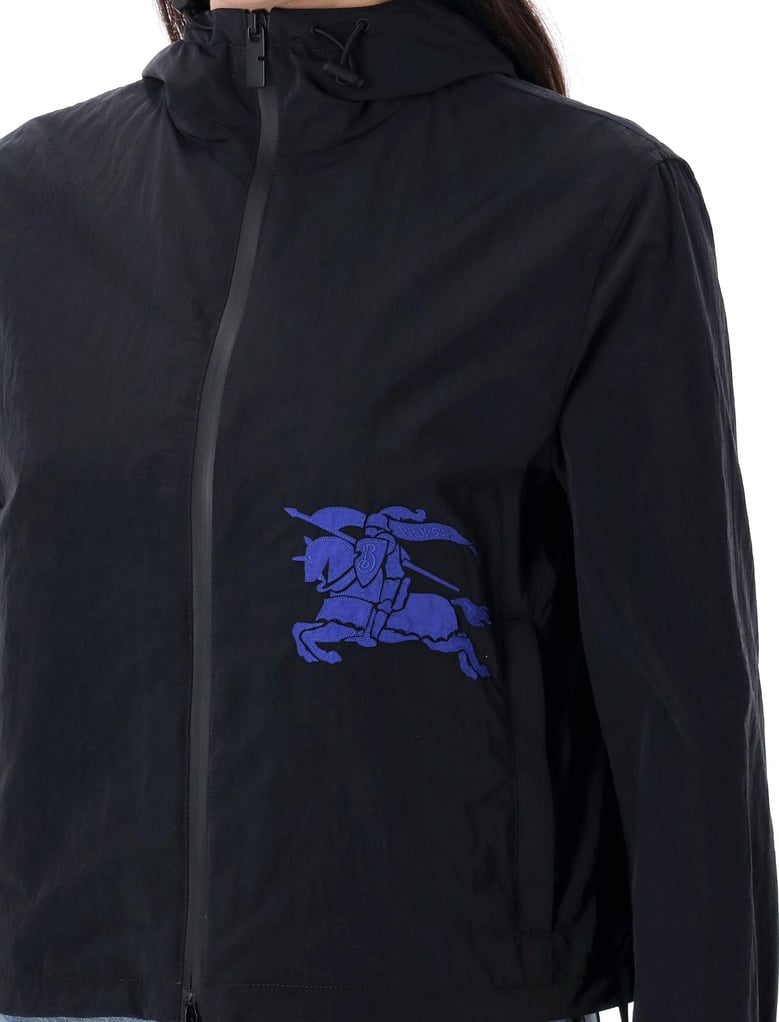cropped nylon hooded jacket by Selfnex