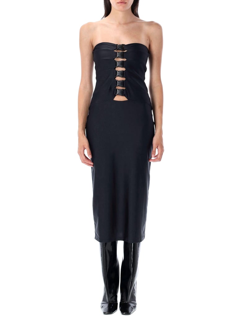 multi buckle dress by Selfnex