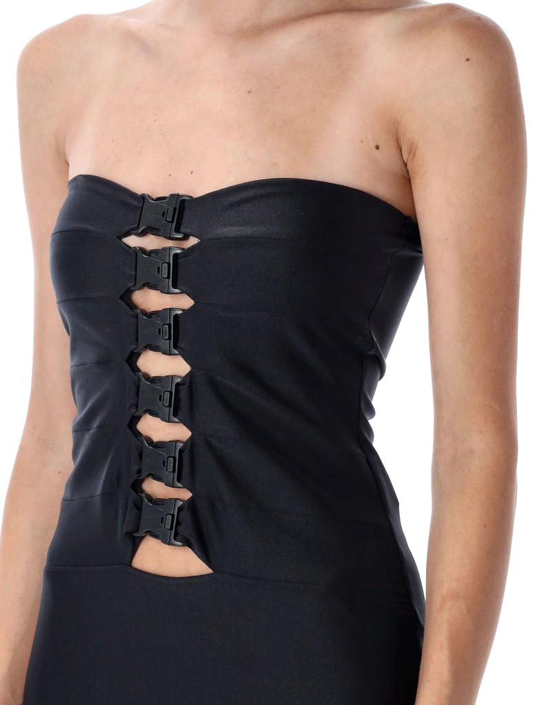 multi buckle dress by Selfnex