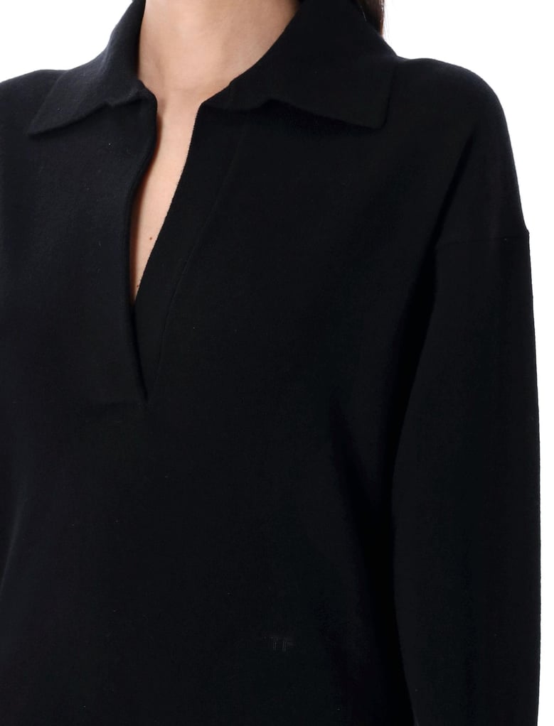 cashmere polo sweater by Selfnex