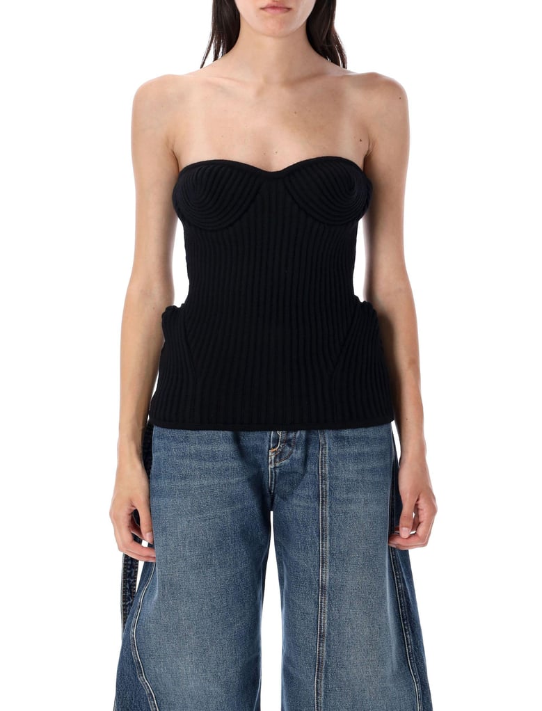 knitted bustier top by Selfnex