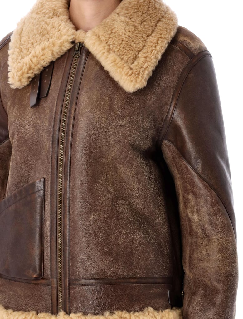 shearling aviator jacket by Selfnex