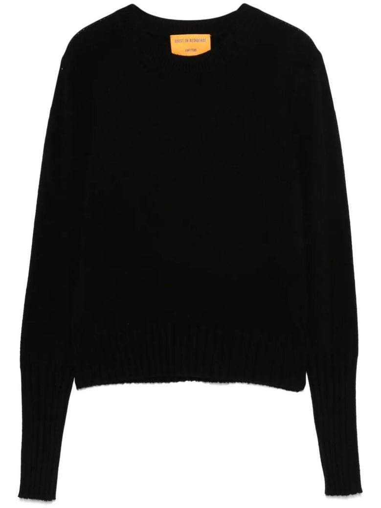 shrunken crew neck cashmere sweater by Selfnex
