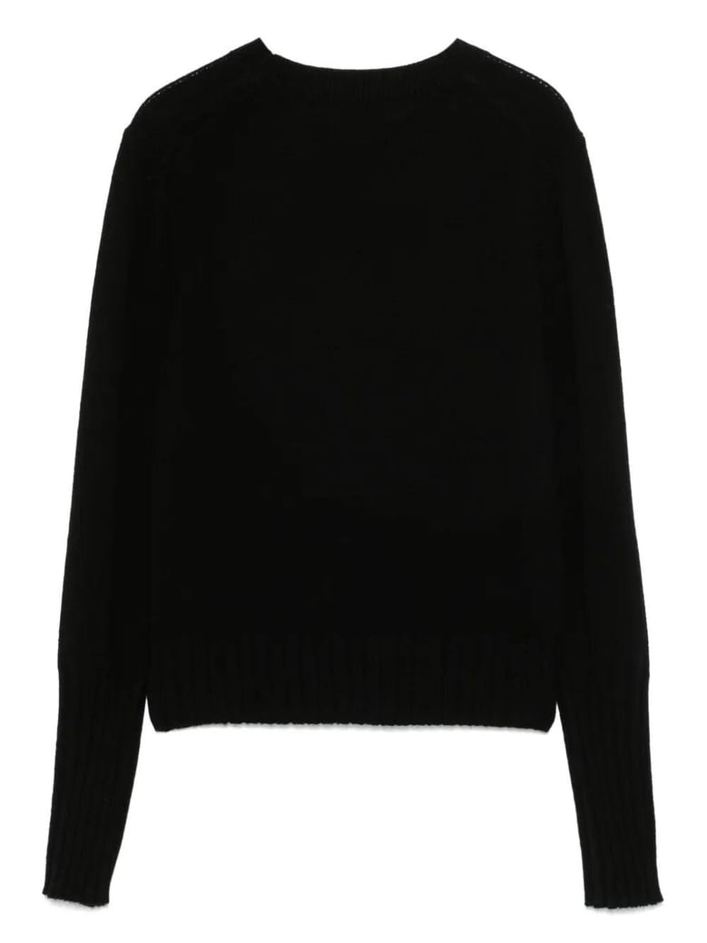 shrunken crew neck cashmere sweater by Selfnex