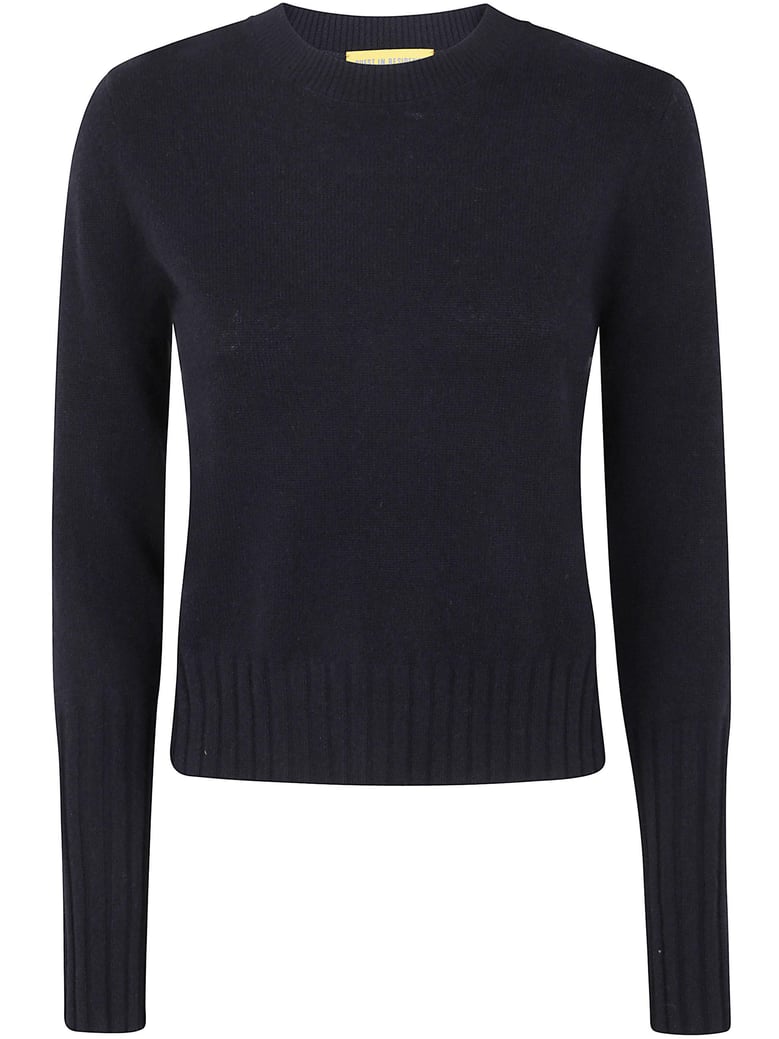 shrunken crew neck cashmere sweater by Selfnex
