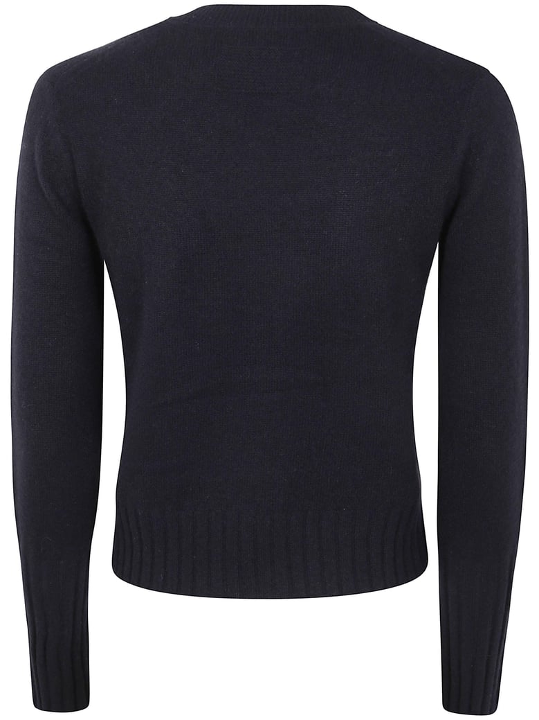 shrunken crew neck cashmere sweater by Selfnex