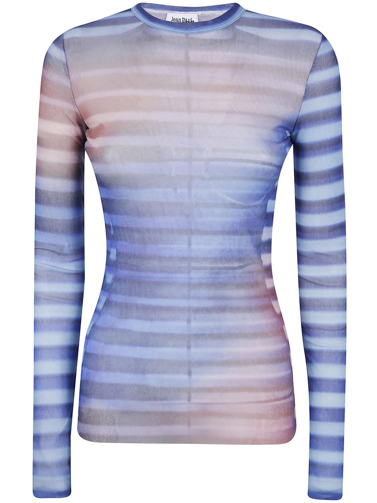 mesh long sleeves top printed air by Selfnex