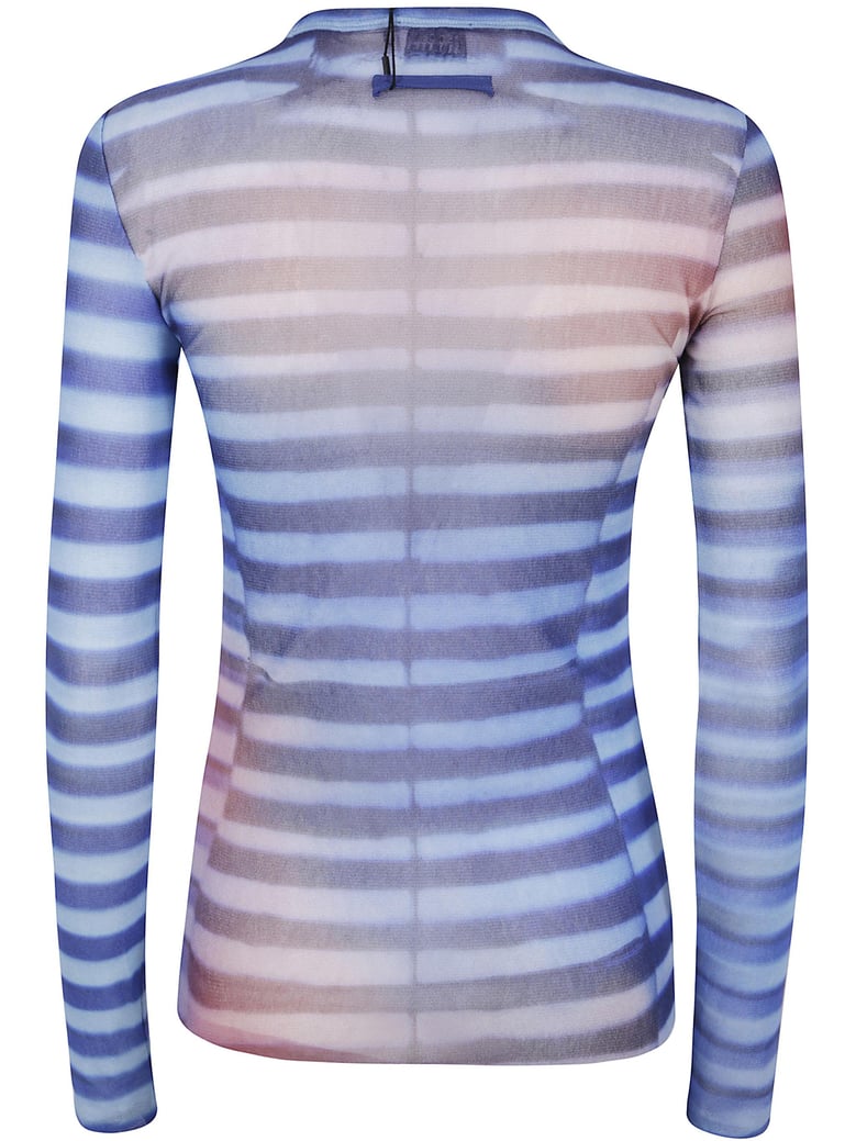 mesh long sleeves top printed air by Selfnex