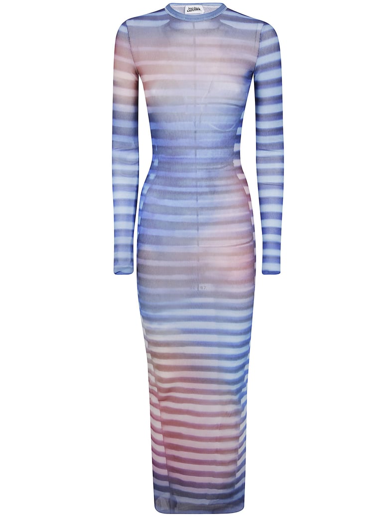 mesh long dress printed air by Selfnex