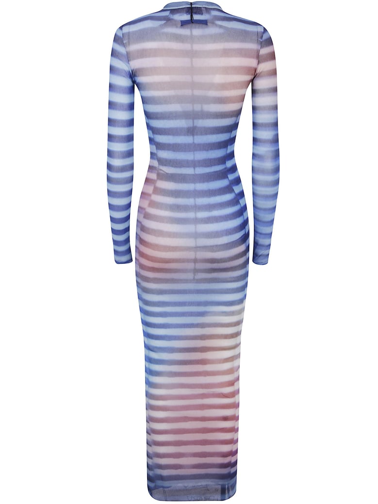 mesh long dress printed air by Selfnex