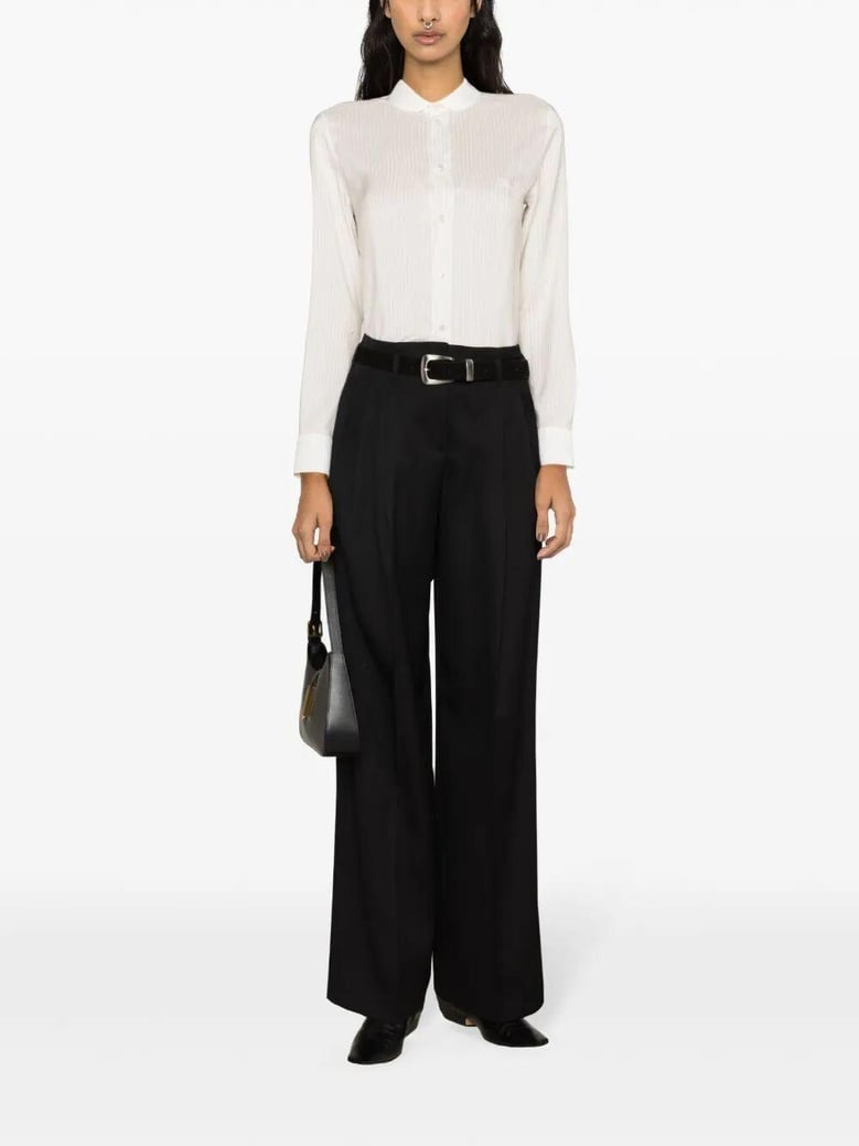 golden w`s pant wide leg light dry wool gabardine by Selfnex